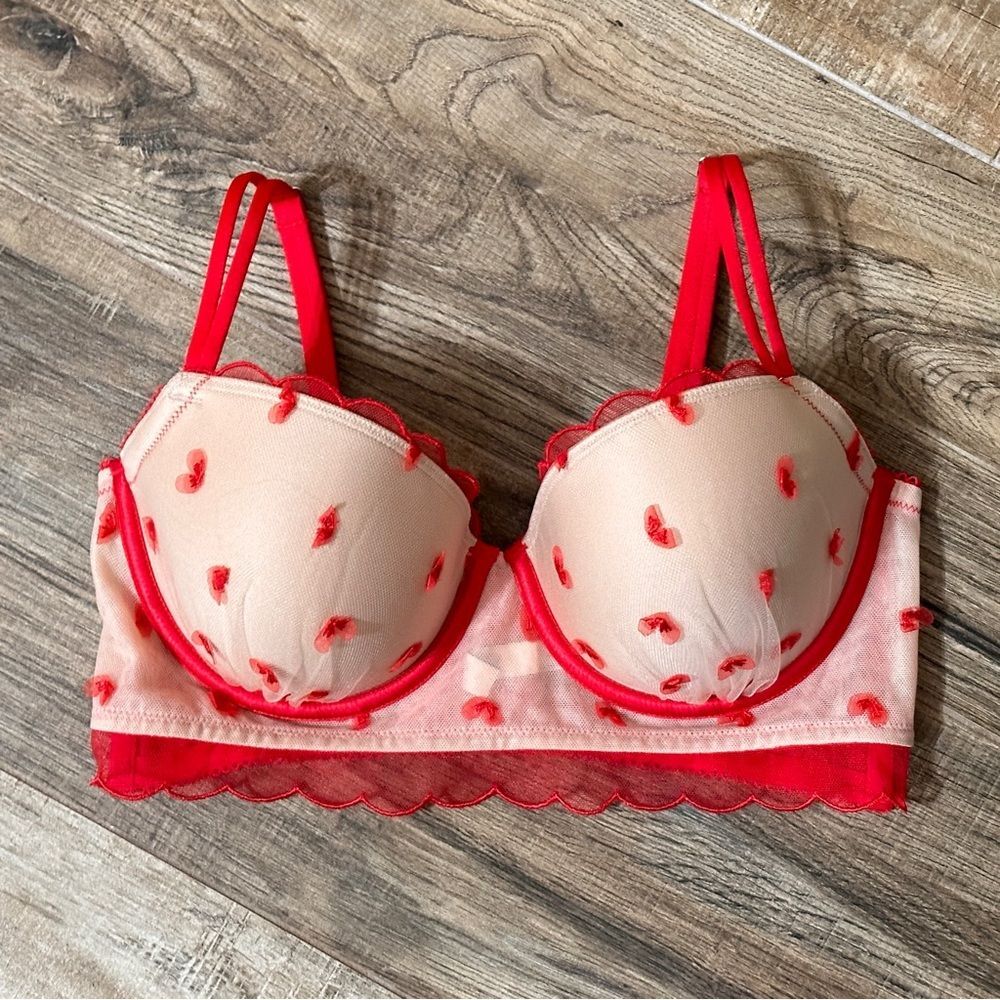 Victoria’s Secret Lined Demi Sweetheart Bra 34DD Dream Angels